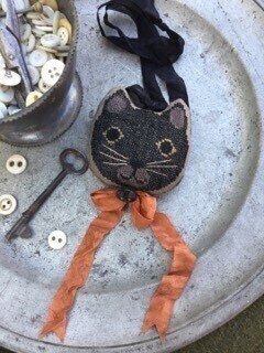 STACY NASH PRIMITIVES "Animal Cracker Crumb Series - Oliver" Counted Cross Stitch Pattern, Chart, Black Cat, Pattern Only