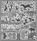 LONG DOG SAMPLERS "The House of Fun"  Counted Cross Stitch Pattern  Classic Norfolk Sampler, Pattern Only