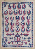 Atelier Soed Idee "LM 1914-1917" Counted Cross Stitch Pattern, Chart, 5 Patterns, Reproduction Sampler, Pattern Only