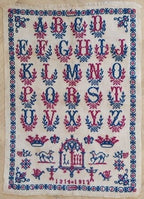 Atelier Soed Idee "LM 1914-1917" Counted Cross Stitch Pattern, Chart, 5 Patterns, Reproduction Sampler, Pattern Only