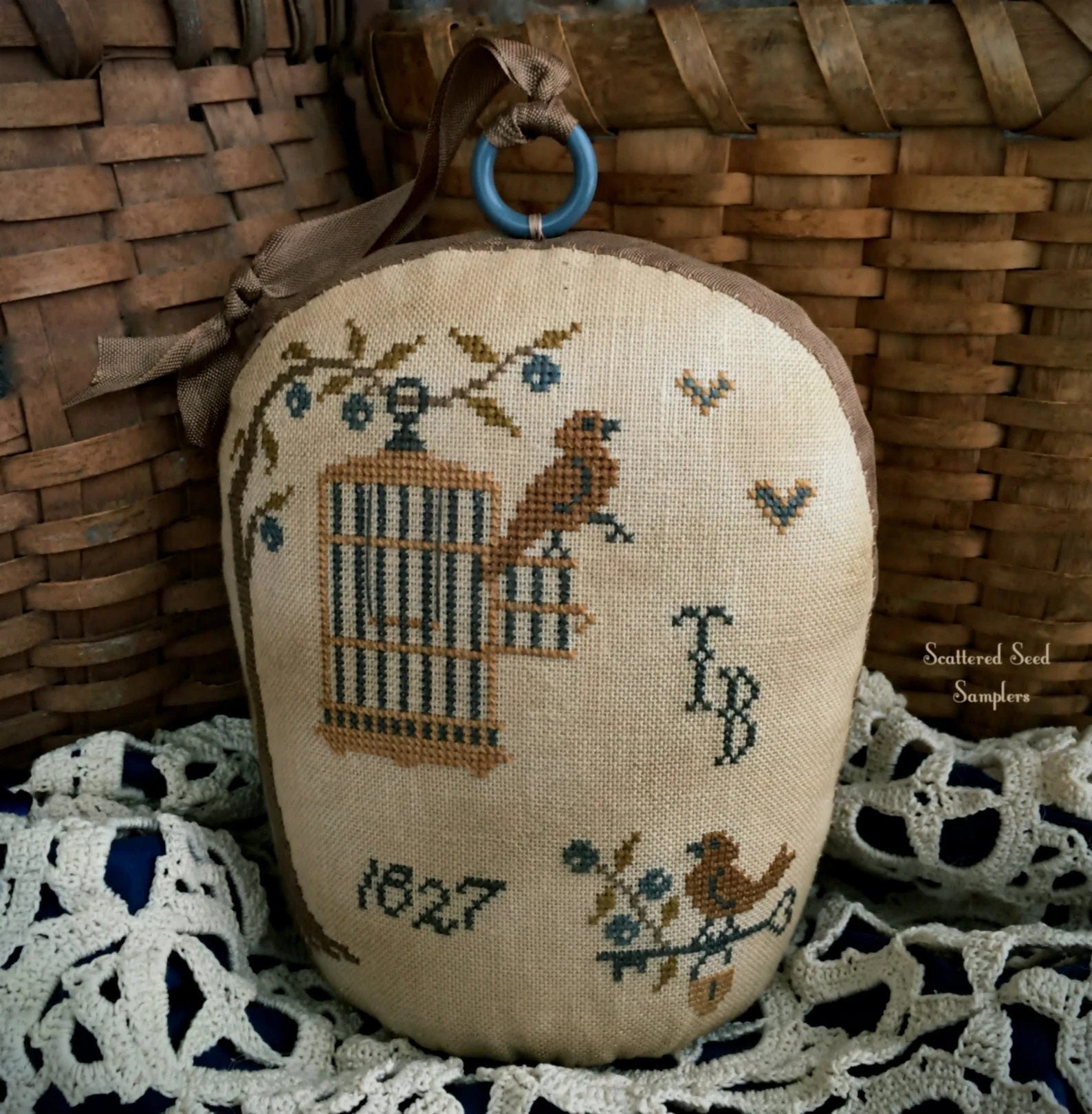 SCATTERED SEED SAMPLERS "Set Free" Counted Cross Stitch Pattern, PinKeep, By Designer Tammy Black, Pattern Only
