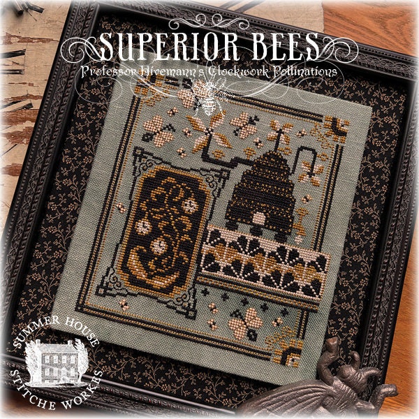 Summer House Stitche Workes "SUPERIOR BEES"  Counted Cross Stitch Pattern  Chart, Nashville Market 2023, Beehive, Pattern Only