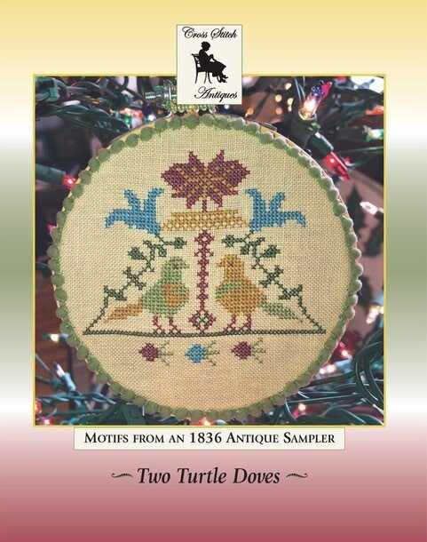 CROSS STITCH ANTIQUES "Two Turtle Doves" Counted Cross Stitch Pattern, Motifs From An 1836 Antique Sampler, Chart, Sampler, Pattern Only