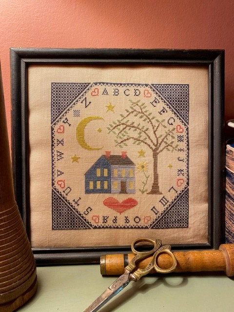 Heartsong Stitchery "Moon Shine"  Counted Cross Stitch Pattern  PDF/DIGITAL Download  Chart  Pattern Only
