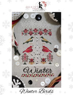 QUAINT ROSE NEEDLEARTS "Winter Birds" Counted Cross Stitch Pattern, Sampler, Chart, Pattern Only