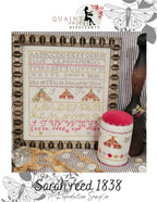QUAINT ROSE NEEDLEARTS "Sarah Reed 1838" Counted Cross Stitch Pattern, Sampler, Chart, Pattern Only