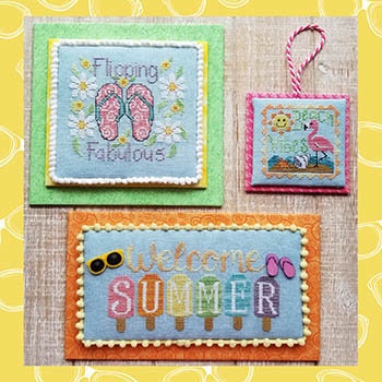 WAXING MOON DESIGNS "Summer Vibes" Counted Cross Stitch Pattern, Quick to Stitch, Pattern Only