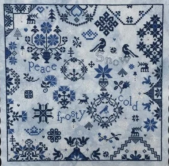 PRAISEWORTHY STITCHES "Simple Gifts - Snow" Counted Cross Stitch Pattern, Chart, Pattern Only