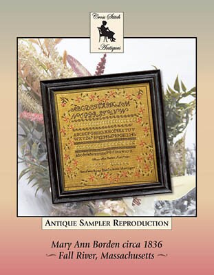CROSS STITCH ANTIQUES "Mary Ann Borden circa 1836 ~ Fall River, Massachusetts" Counted Cross Stitch Pattern, Sampler, Chart, Pattern Only