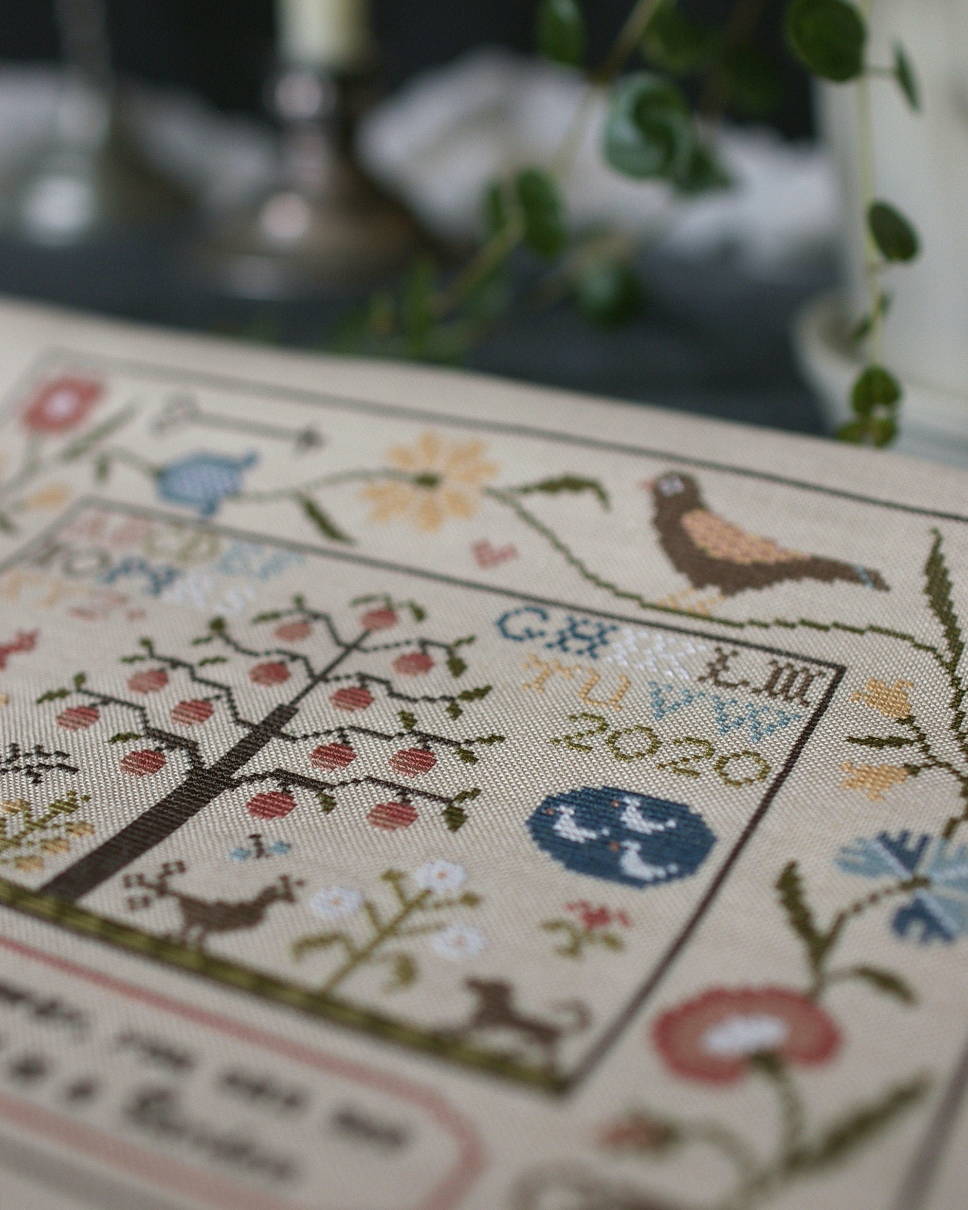 PDF INSTANT DOWNLOAD  Blue Bird Needleworks  "Garden Sampler"  Counted Cross Stitch Pattern  Primitive  Pattern Only