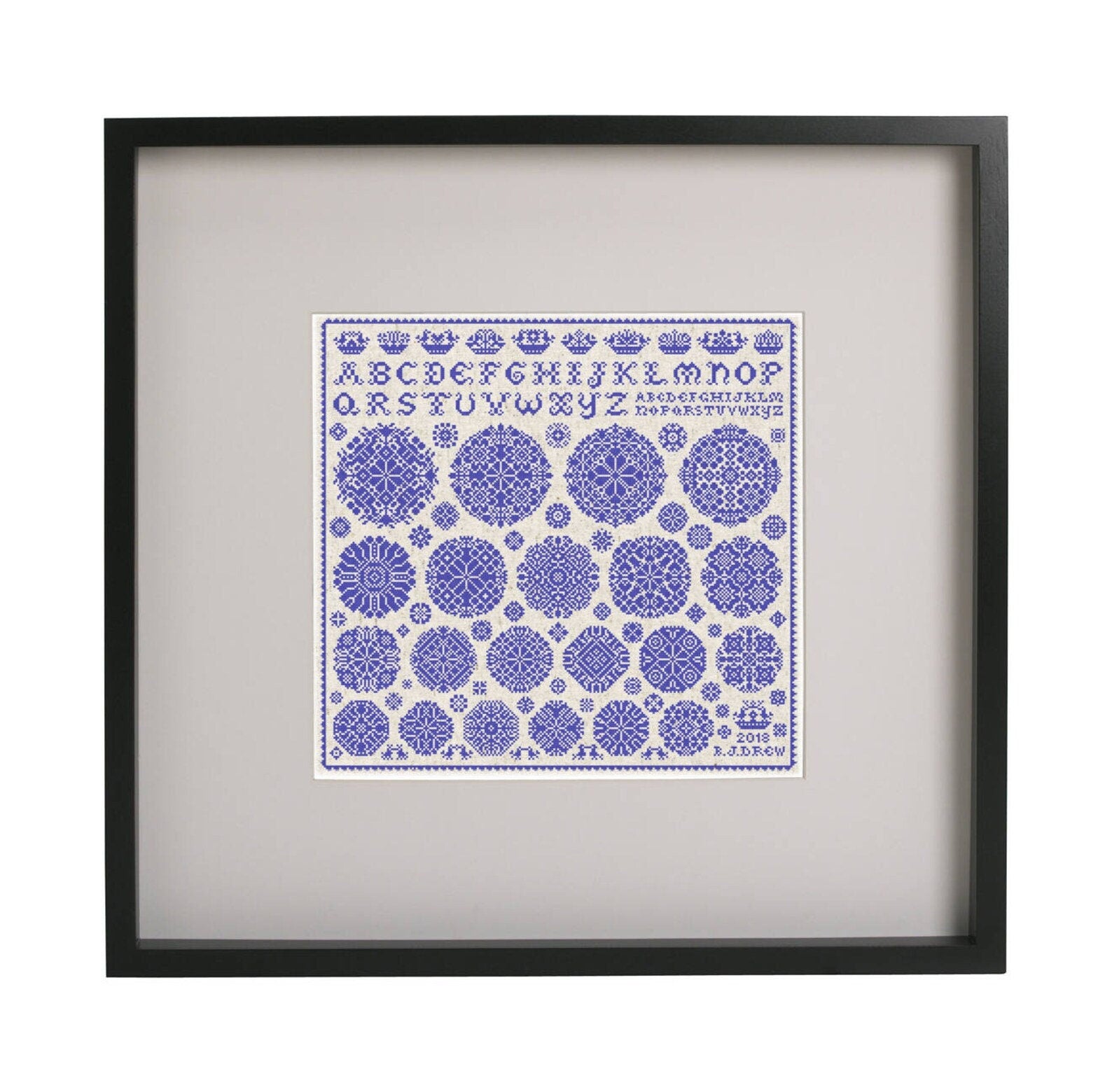 PDF INSTANT DOWNLOAD  Quiltify Design  "Nouveau Vierlanden"  Counted Cross Stitch Pattern  Pattern Only
