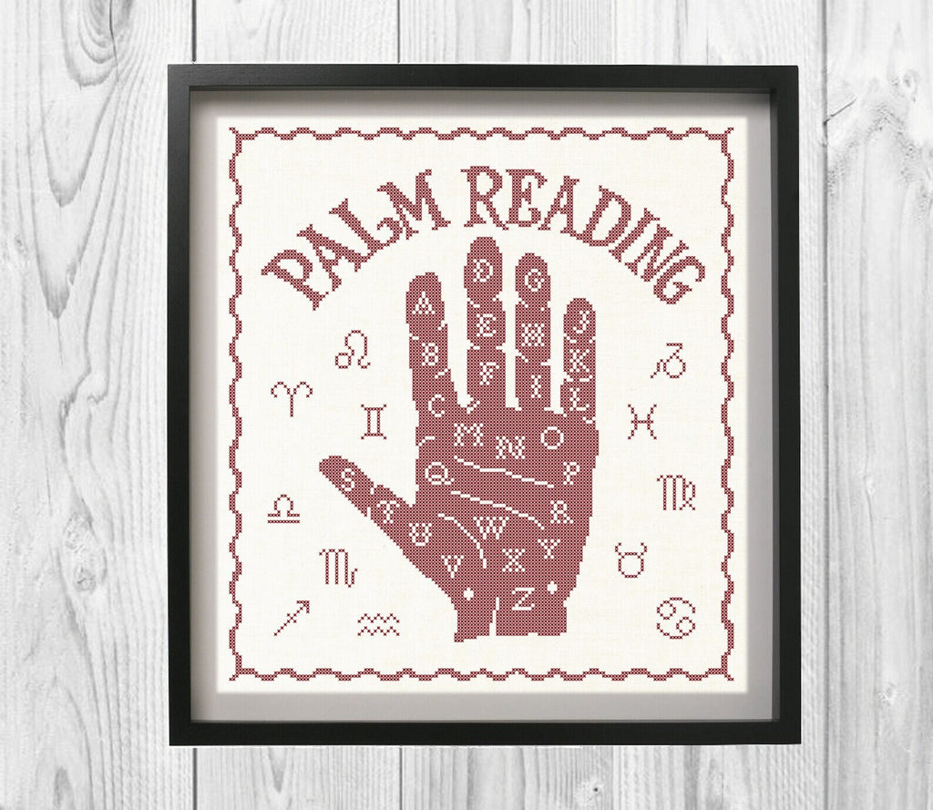 PDF INSTANT DOWNLOAD  Quiltify Design  "Palmistry"  Counted Cross Stitch Pattern  Pattern Only