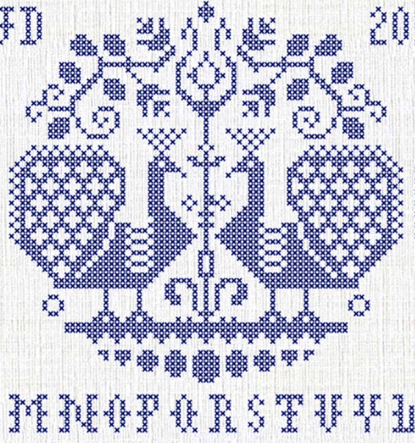 PDF INSTANT DOWNLOAD  Quiltify Design  "Pava Peacocks"  Counted Cross Stitch Pattern  Pattern Only