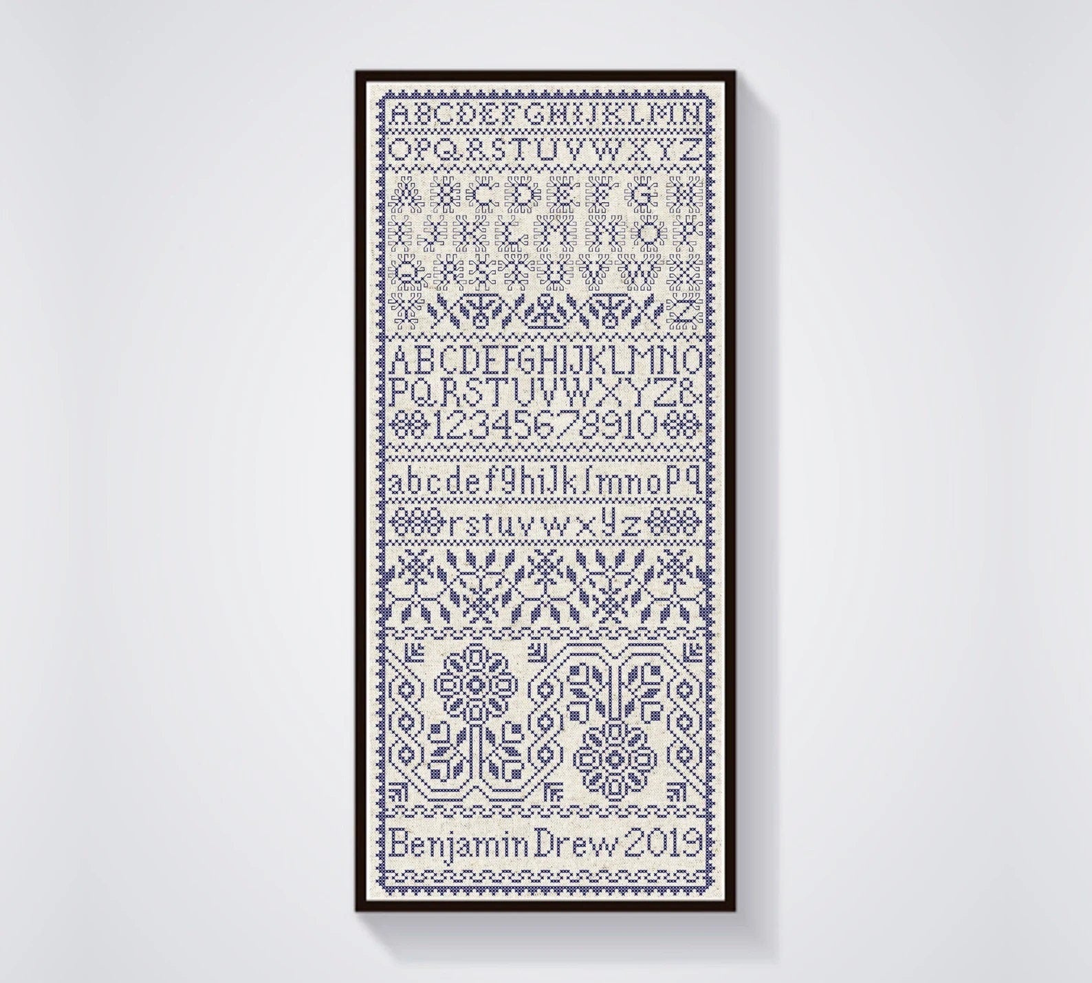 PDF INSTANT Download  Quiltify Design  "Scottish Band Sampler"  Counted Cross Stitch Pattern  Pattern Only