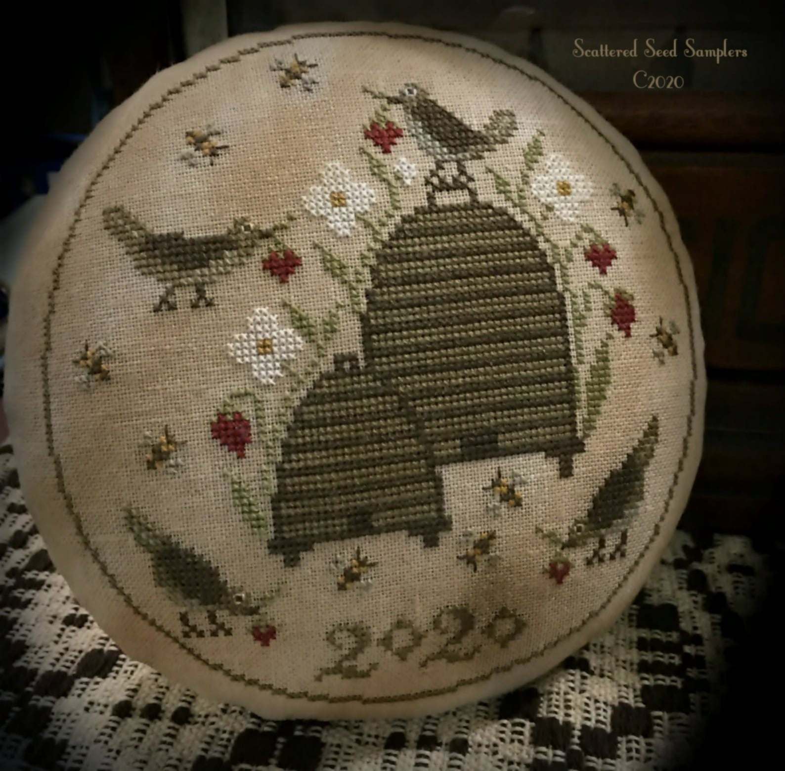SCATTERED SEED SAMPLERS "Skeptical Gatherings" Counted Cross Stitch Pattern, PinKeep, By Designer Tammy Black, Pattern Only