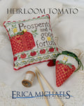 ERICA MICHAELS "Heirloom Tomato" Counted Cross Stitch Pattern, Includes Hand-Dyed Buttons, The Buttoned-Up Collection, Nashville Market 2023