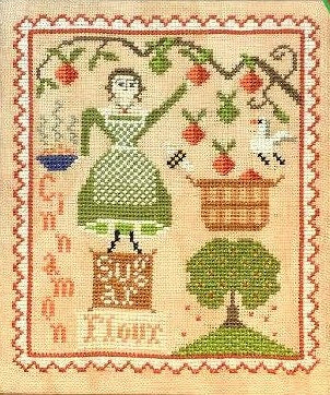 CARRIAGE HOUSE SAMPLINGS "Apple Dumplings" Counted Cross Stitch Pattern, Trudy's Kitchen Series #2, Nashville Market 2023, Pattern Only