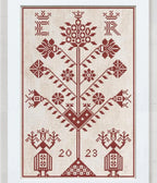 MODERN FOLK EMBROIDERY "A Tree of Friendship" Counted Cross Stitch Pattern, Sampler, Chart, Pattern Only