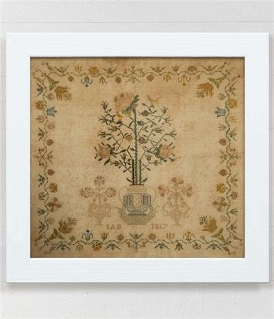 MODERN FOLK Embroidery "IAB 1817 - The Rosebush Sampler" Counted Cross Stitch Pattern, Sampler, Chart, Pattern Only