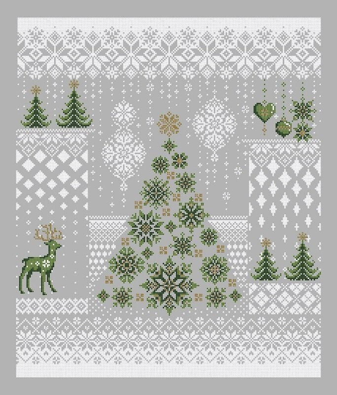 SHANNON CHRISTINE DESIGNS "Winter Snowfall" Counted Cross Stitch Pattern, Chart, Christmas, Pattern Only