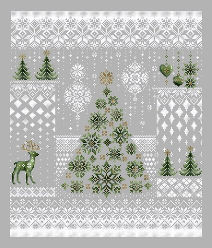 SHANNON CHRISTINE DESIGNS "Winter Snowfall" Counted Cross Stitch Pattern, Chart, Christmas, Pattern Only