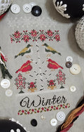 QUAINT ROSE NEEDLEARTS "Winter Birds" Counted Cross Stitch Pattern, Sampler, Chart, Pattern Only