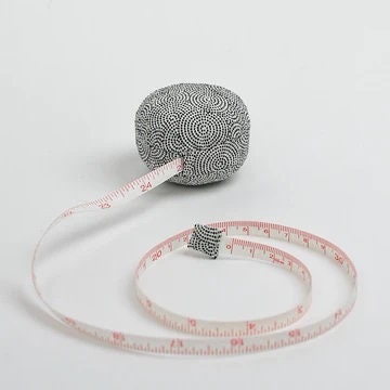 HIRO Co., Ltd. ~ Macaron Fabric Tape Measure, Diameter-2 1/2", Retracts with Press of a Button, The Coolest Tape Measure Ever, Made in Japan