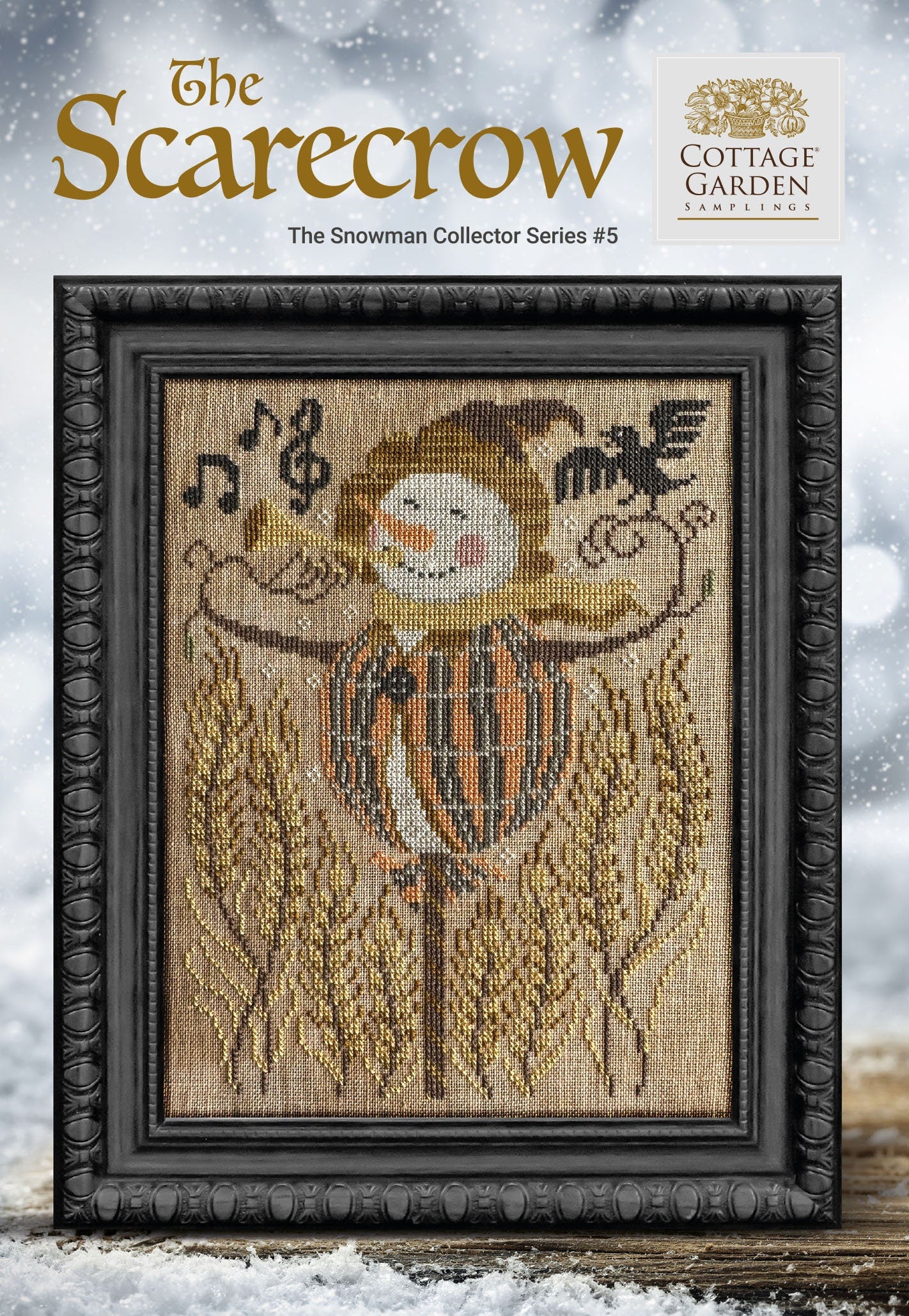 Cottage Garden Samplings "THE SCARECROW" Cross Stitch Pattern - The Snowman Collector Series #5, Chart, Pattern Only