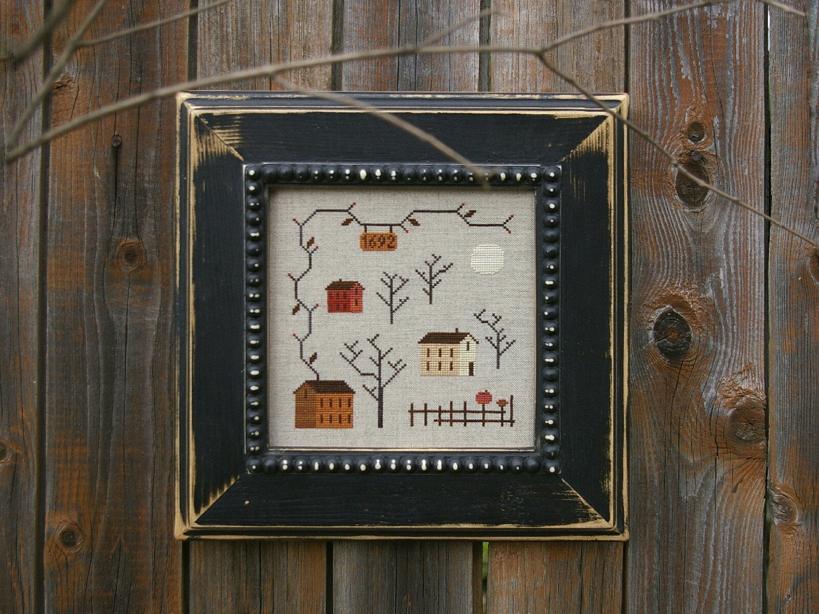 PDF INSTANT DOWNLOAD  Blue Bird Needleworks  "Salem"  Counted Cross Stitch Pattern  Pattern Only
