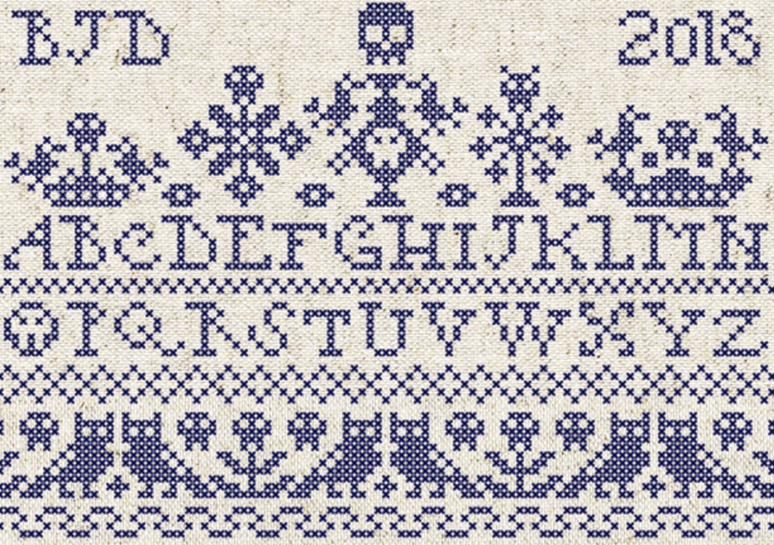 PDF INSTANT DOWNLOAD  Quiltify Design  "All Souls Band"  Counted Cross Stitch Pattern  Pattern Only