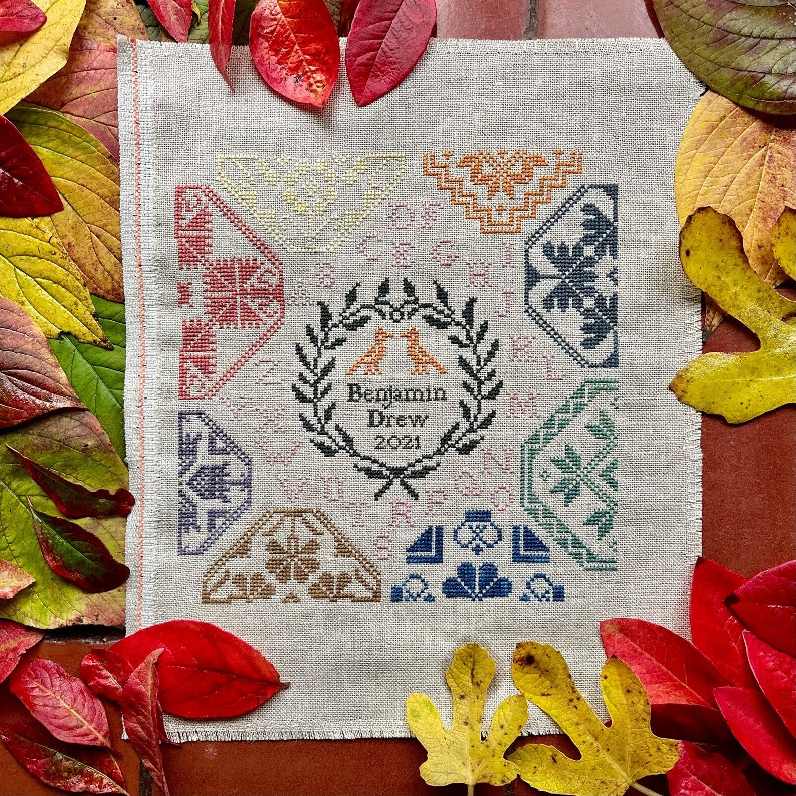PDF INSTANT DOWNLOAD  Quiltify Design  "Eight In A Square"  Counted Cross Stitch Pattern  Pattern Only