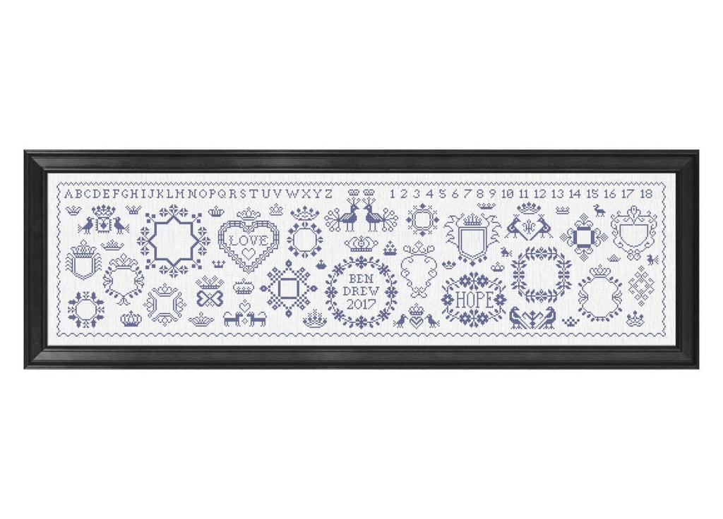 PDF INSTANT DOWNLOAD  Quiltify Design  "Garlands, Crowns & Cartouches"  Counted Cross Stitch Pattern  Pattern Only