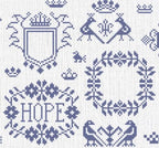 PDF INSTANT DOWNLOAD  Quiltify Design  "Garlands, Crowns & Cartouches"  Counted Cross Stitch Pattern  Pattern Only