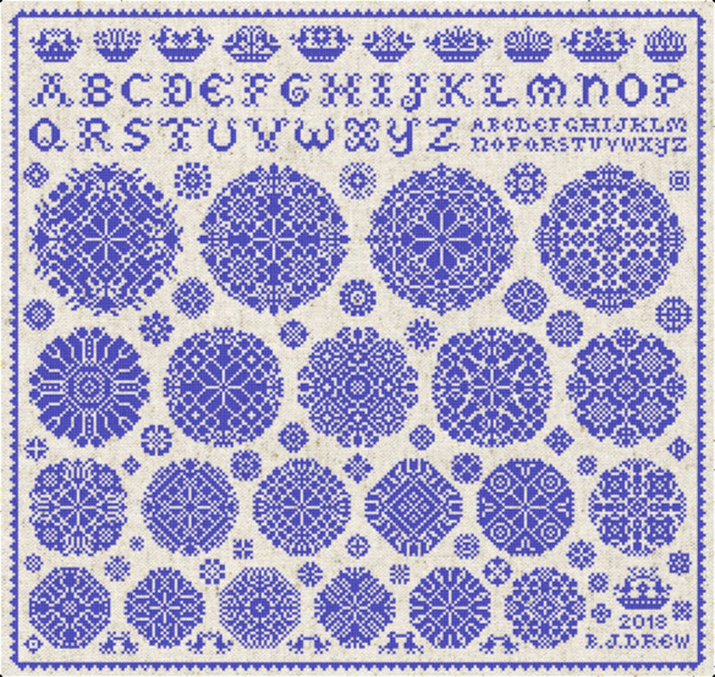 PDF INSTANT DOWNLOAD  Quiltify Design  "Nouveau Vierlanden"  Counted Cross Stitch Pattern  Pattern Only
