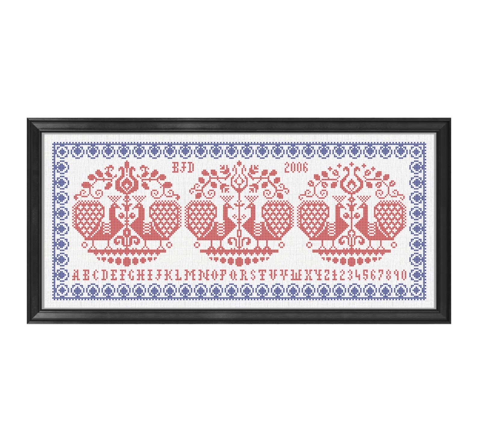 PDF INSTANT DOWNLOAD  Quiltify Design  "Pava Peacocks"  Counted Cross Stitch Pattern  Pattern Only