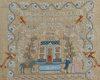 TWIN PEAK PRIMITIVES "Proposal" Counted Cross Stitch Pattern, Sampler, Pattern Only