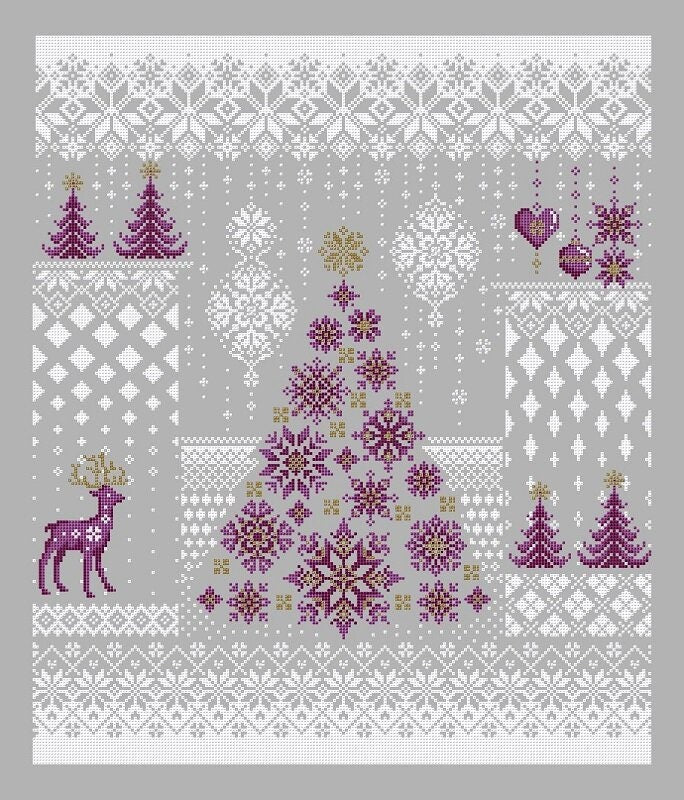 SHANNON CHRISTINE DESIGNS "Winter Snowfall" Counted Cross Stitch Pattern, Chart, Christmas, Pattern Only