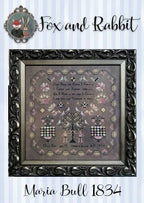 FOX AND RABBIT "Maria Bull 1834" Counted Cross Stitch Pattern, Reproduction Sampler, Chart, Pattern Only