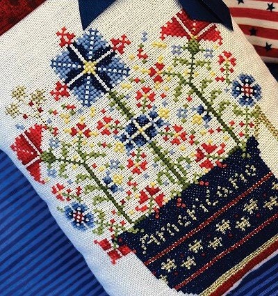ROSEWOOD MANOR "Americano" Counted Cross Stitch Pattern, Charm Pack Included, Pattern Only