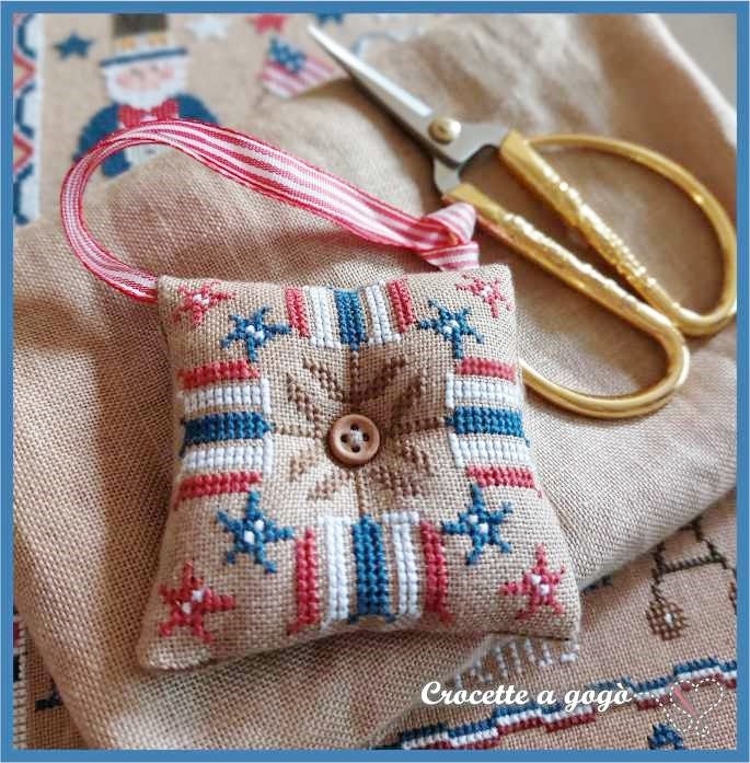 CROCETTE A GOGO "Independence Day"  Counted Cross Stitch Pattern  Chart  American Flag  Liberty  Americana  Pattern Only