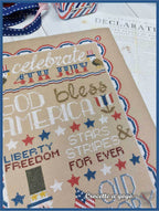 CROCETTE A GOGO "Independence Day"  Counted Cross Stitch Pattern  Chart  American Flag  Liberty  Americana  Pattern Only