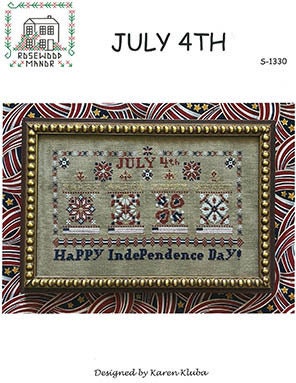 ROSEWOOD MANOR "July 4th" Counted Cross Stitch Pattern, Symbols, Sampler, Pattern Only