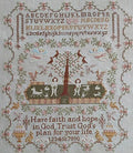 TWIN PEAK PRIMITIVES "Garden of Eden" Counted Cross Stitch Pattern, Adam and Eve, Sampler, Pattern Only