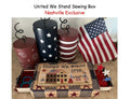 MANI DI DONNA "United We Stand Sewing Box" Counted Cross Stitch Pattern, Chart, Americana, Patriotic, Life, Liberty, Pattern Only