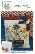 ROSEWOOD MANOR "Americano" Counted Cross Stitch Pattern, Charm Pack Included, Pattern Only