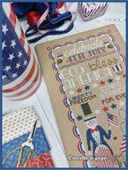 CROCETTE A GOGO "Independence Day"  Counted Cross Stitch Pattern  Chart  American Flag  Liberty  Americana  Pattern Only