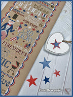 CROCETTE A GOGO "Independence Day"  Counted Cross Stitch Pattern  Chart  American Flag  Liberty  Americana  Pattern Only