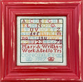 Just Stitching Along "Mary Wright 1887" Counted Cross Stitch Pattern, Chart, Sampler, Pattern Only