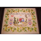 Hands Across The Sea Samplers "Alice Park" Counted Cross Stitch Pattern, Reproduction Sampler, Chart, Printed Booklet