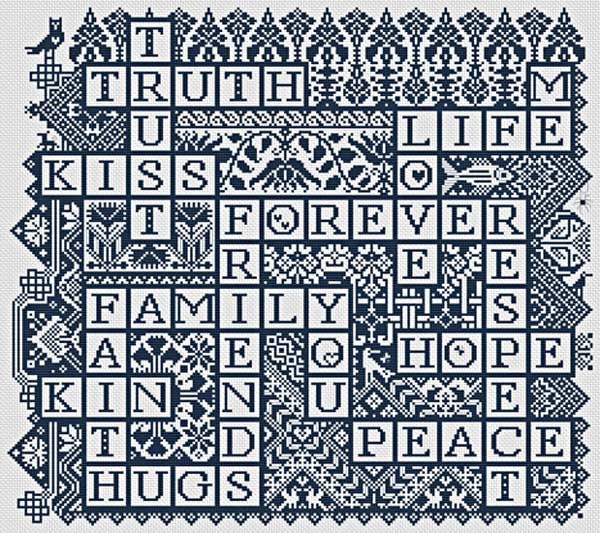 LONG DOG SAMPLERS "Krozwyro"  Counted Cross Stitch Pattern  Sampler, Chart, Pattern Only